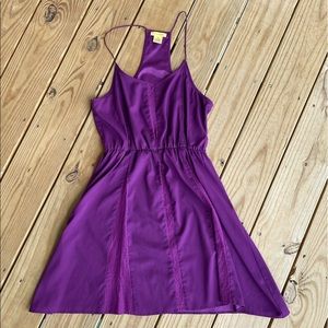 Purple Spaghetti Strap Mini Dress!
